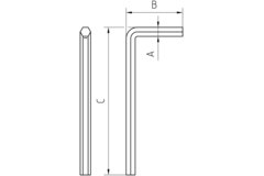 Cle hexagonale zingué en L SW3-3mm 