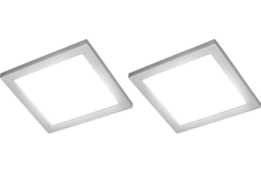 Ria led-Set 2 x 5.4w 12V 3000K inox + interrupteur 