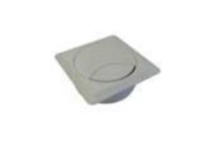 Passe cable 72x72mm plastique gris clair  percage diametre 60mm