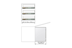 MC Line panier extensible 60cm blanc +hettich quadro ss 30kg+entretoises