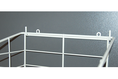 Support double argent pour panier à linge 