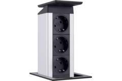 Evoline port push cuisine verre noir nl-d-l 3 prises