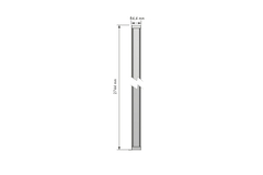 Structura profiel plafondbevestiging 2744mm zwart