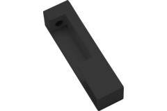 Support gauche pour barre de penderie linear 2    alu noir
