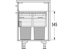 Hailo eurocargo-Synchro k.45cm 2x38l SoftClose