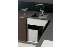 Highline 1 poubelle 21l inox c.40cm extension totale avec ammortisseur
