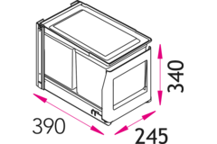 Ekoline afvalemmer 20 l (10 l + 10 l)