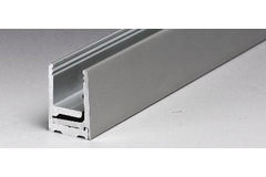 Voorgeboord klikprofiel PROFIX, voor 8/13.5 mm glas, B21 H30 L3000, mat aluminium