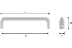 Greep redo ba128 l137 zamak geborsteld nikkel