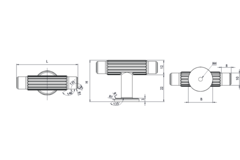 Bouton T villa T 50x34x20 zamac nickel 