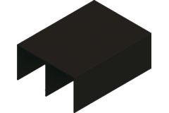 Rail support 10 mm Terra 6m alu noir  