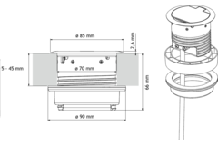 Ring d-nl-l 1 stopcontact + 1 usb wit
