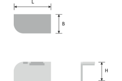 Eindkap rechts L- vorm wit RAL 9016