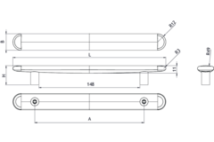 Greep BRUTUS BA160 L224 eik