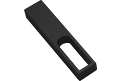 Support centrale pour barre de penderie    linear alu blanc