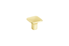 Knop scoop zamak goud geborsteld L 32mm