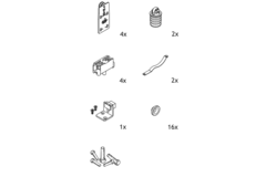 Hawa Combino 65 set 2 deuren dikte 25-40mm