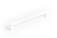 Poignée U BA192 L200.5 zamac mat blanc