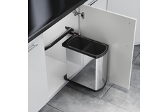 Hailo duo poubelle 16l inox   