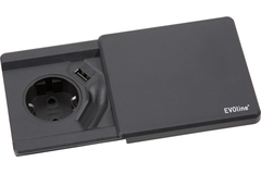 Evoline square 80 qi b/f + usb lader zwartmet indu met induktief laadstation