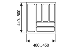 Insert pour tiroir b401-450 d441-500 blanc  