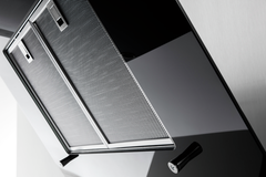 Novy Vision 90 cm zwart glas wanddampkap recircul