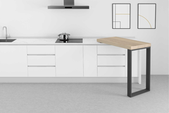 Tablette mobile 90° alu anthrac 800x550mm gauche 