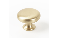 Knop DUKE Ø31.4 zamak geborsteld messing