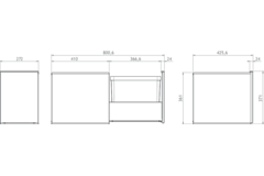 Highline 1 poubelle 21l inox c.40cm extension totale avec ammortisseur