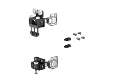 WingLine L, Kit de pièces de coulissage avec guidage par le bas, sans fermeture automatique, 12 kg, noir, à droite