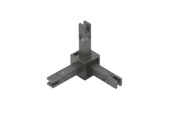 Cadro Nœud d’assemblage triple 3D noir mat
