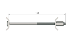 Tablet verbinder - 150mm ijzer