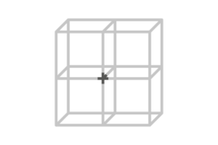 Cadro Nœud d’assemblage quintuple, liaison LED Aspect inox
