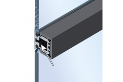 Cadro Glas-middenprofiel roestvrij staal finish