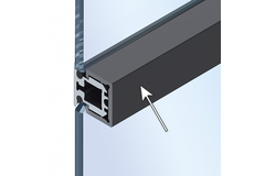Cadro Profilé central à clipser Aspect inox