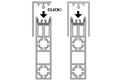Cadro Clip voor afdekprofielen AvanTech YOU / Actro YOU / Actro 5D zwart