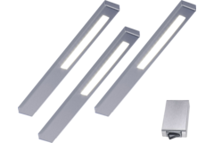 Slim led-Set 3 x 5.4w 12V 3500k inox 