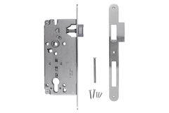 Slot AGB inox look cylinder 85 mm +tegenplaat Small recht