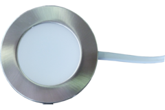 Solo spot Led d.58mm 2.4w 4000K 230V look inox + 1 mètre de câble sans fiche
