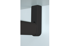 Support tube penderie ovale ferme noir argente 14x30