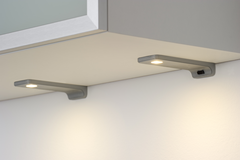 Set 3 Led reiled onderbouw 3W 3000K RVS look touch 10w met dimmertransfo
