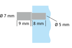 Taquets avec capuchon transparent 5mm  