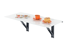 Vulcano table rabattable 120x50 blanc 