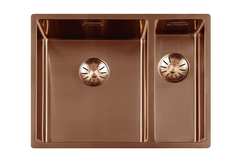 LR spoelbak 3415SP-COPPER340/150X400