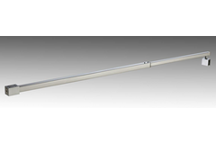 Uitschuifbare stabilisatiestang wand/glas met hoek van 45°, voor 10/12 mm glas, L608/1108, chroom