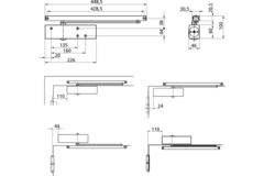 Geze deurpomp ts 3000 v zilver(zonder arm)