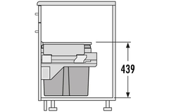 Hailo eurocargo-S 60cm 1 x 30l+2 x 13l