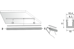 Pro Sky profil led plexi 2000mm 