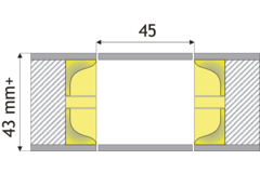 No-ha 2.0 slide poignee porte coulissante 43mm  