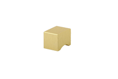Knop vierkant 19x19 h26 alu geborsteld goud